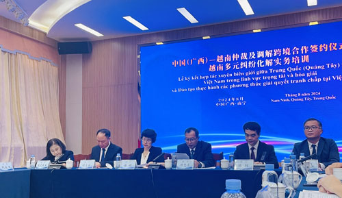 Phát biểu của Chủ tịch VTA tại lễ ký kết hợp tác xuyên biên giới giữa Trung Quốc và Việt Nam trong lĩnh vực trọng tài và hòa giải, ngày 02/8/2024, tại Tp. Nam Ninh
